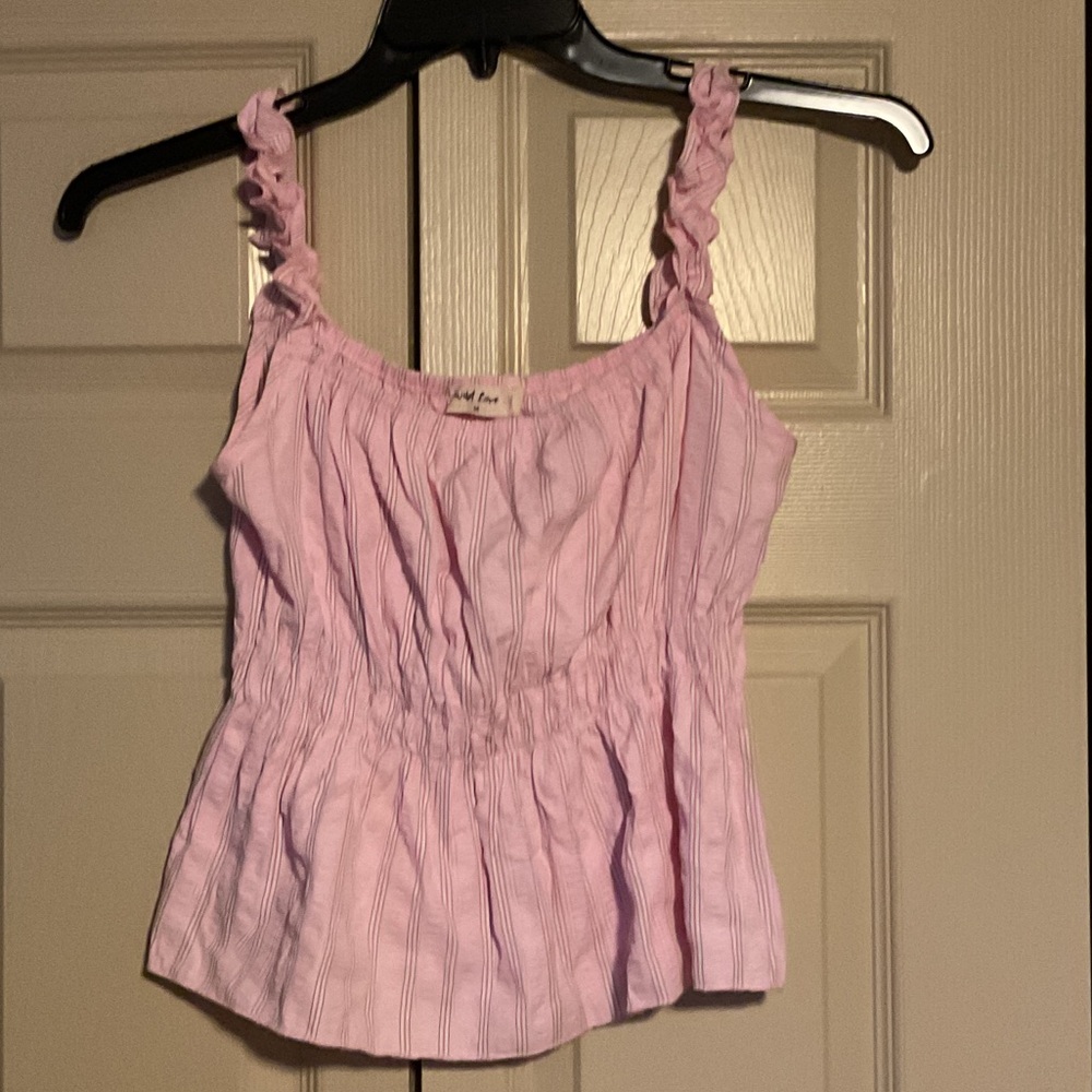 Light Pink Striped Camisole Top